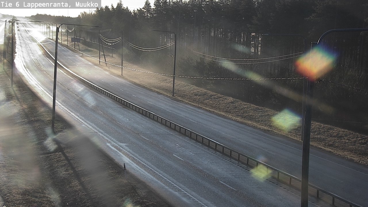 Weather Camera Image Väg 6 Villmanstrand, Muukko, Lappeenranta, Etelä-Karjala