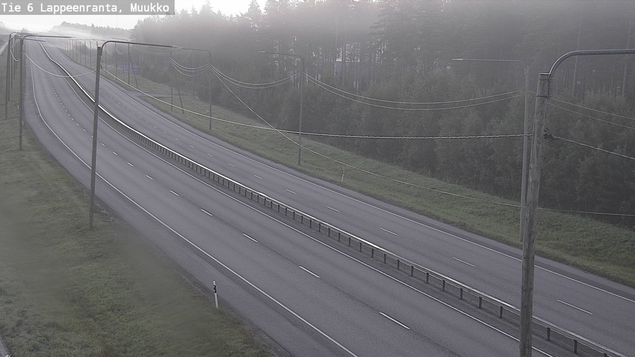 Weather Camera Image Road 6 Lappeenranta, Muukko, Lappeenranta, Etelä-Karjala