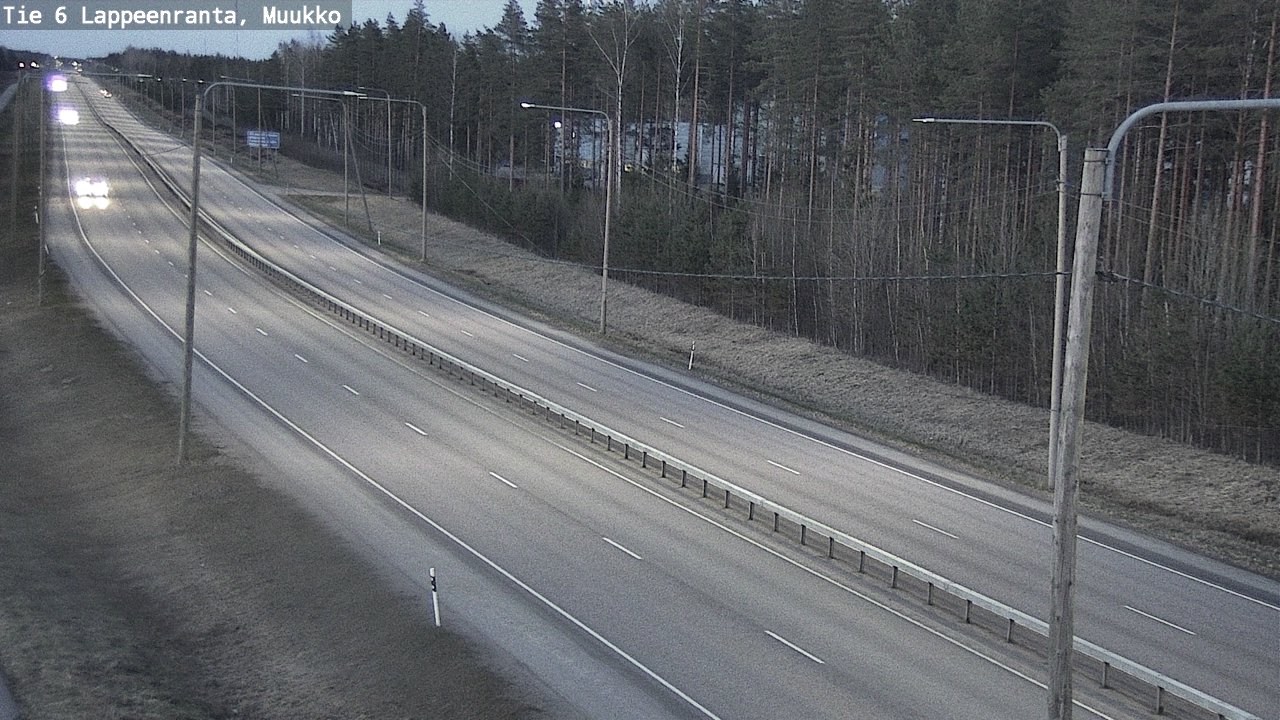 Weather Camera Image Väg 6 Villmanstrand, Muukko, Lappeenranta, Etelä-Karjala