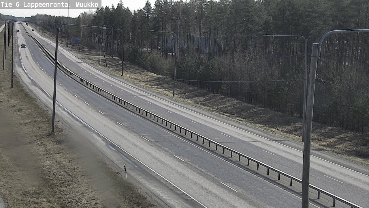 Weather Camera Image Väg 6 Villmanstrand, Muukko, Lappeenranta, Etelä-Karjala