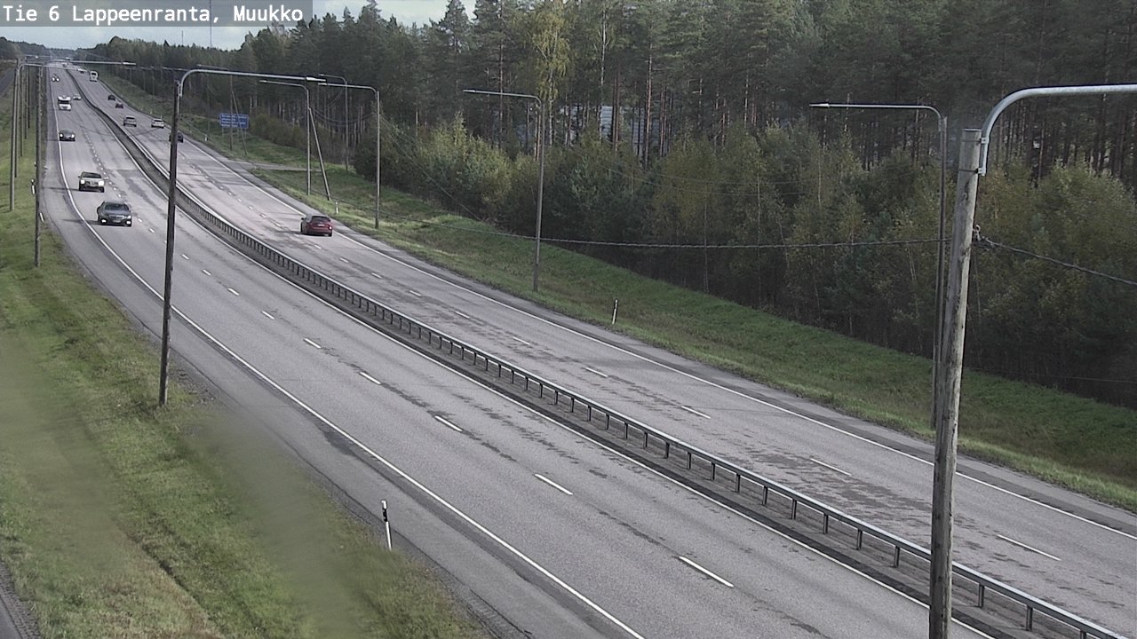 Weather Camera Image Road 6 Lappeenranta, Muukko, Lappeenranta, Etelä-Karjala