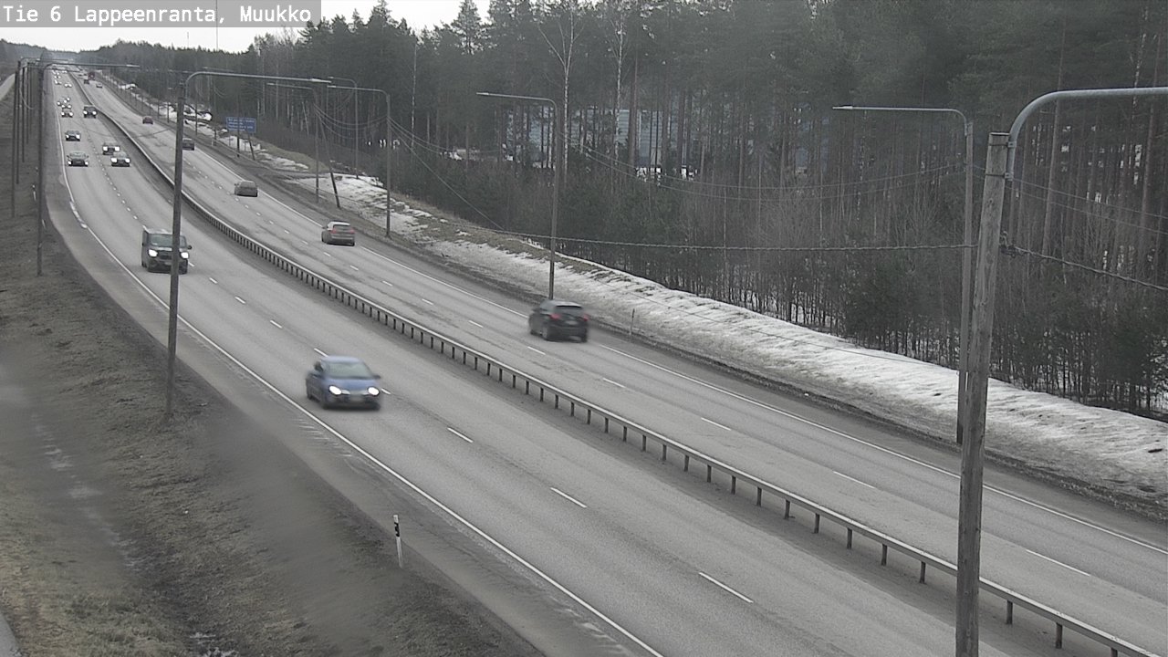Weather Camera Image Väg 6 Villmanstrand, Muukko, Lappeenranta, Etelä-Karjala