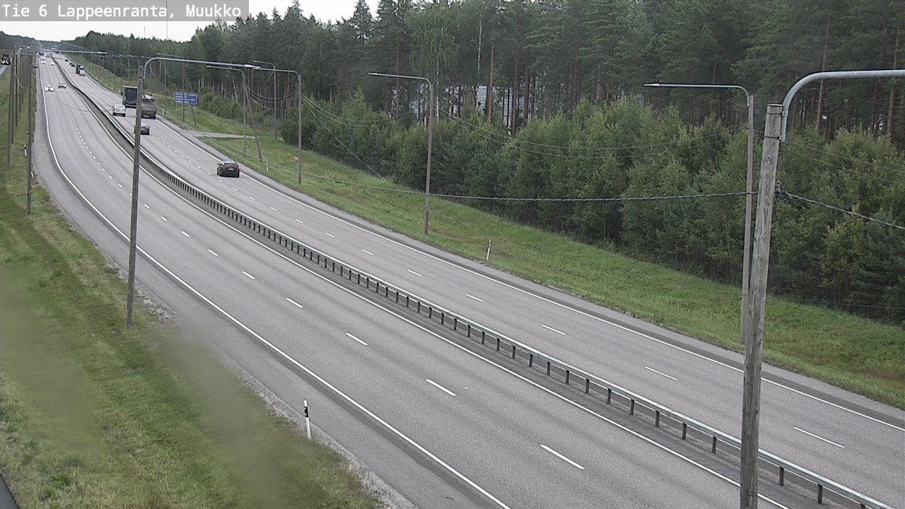 Weather Camera Image Road 6 Lappeenranta, Muukko, Lappeenranta, Etelä-Karjala