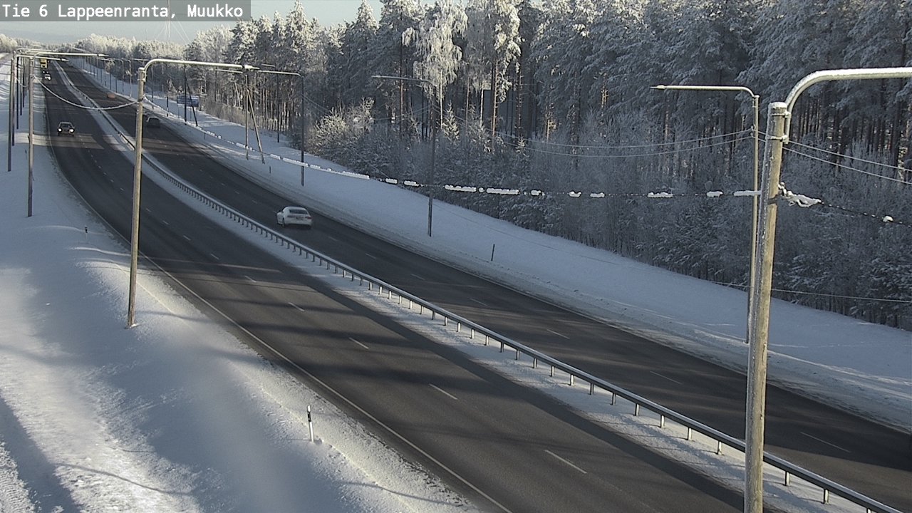 Weather Camera Image Väg 6 Villmanstrand, Muukko, Lappeenranta, Etelä-Karjala