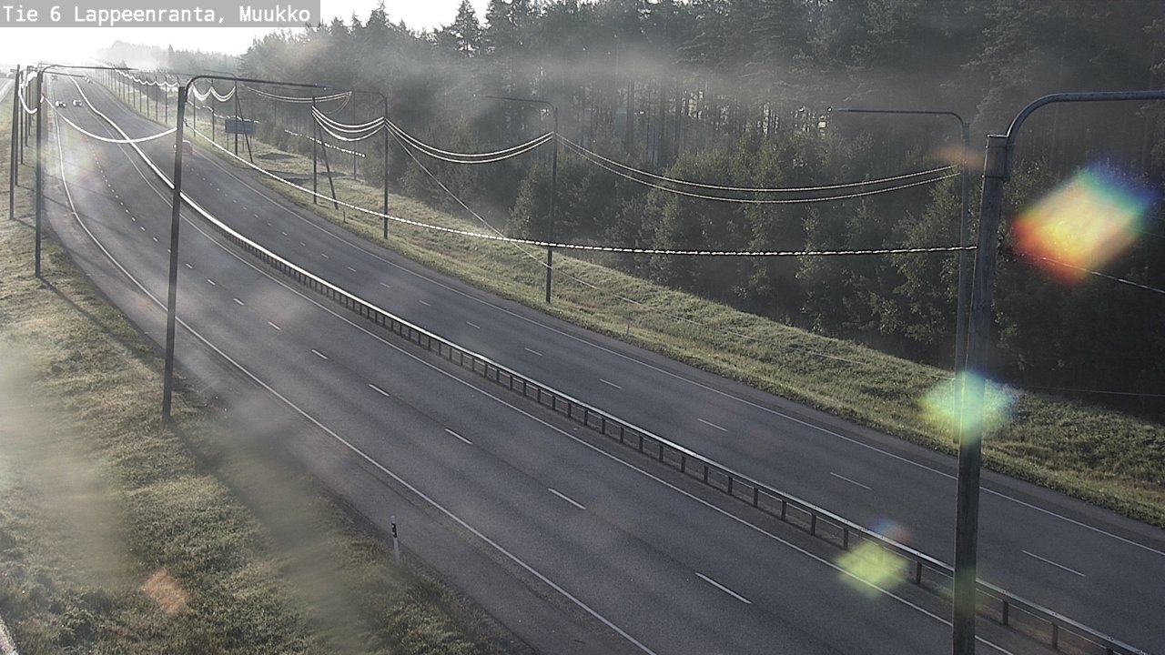 Weather Camera Image Road 6 Lappeenranta, Muukko, Lappeenranta, Etelä-Karjala