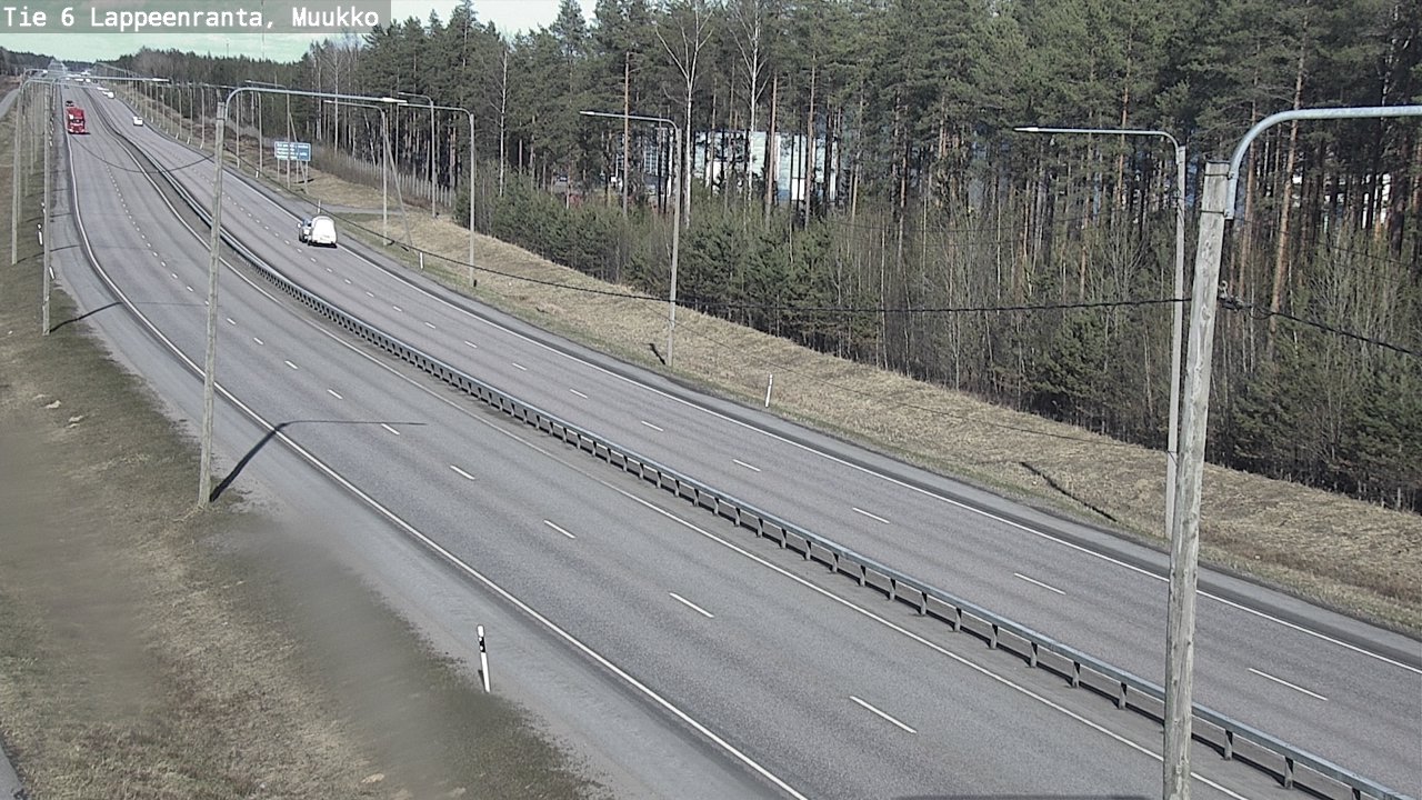 Weather Camera Image Väg 6 Villmanstrand, Muukko, Lappeenranta, Etelä-Karjala