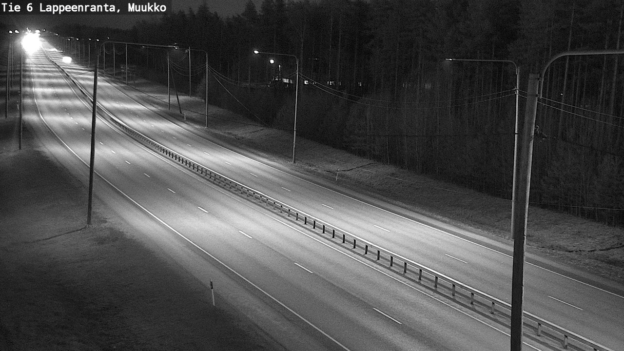 Weather Camera Image Väg 6 Villmanstrand, Muukko, Lappeenranta, Etelä-Karjala