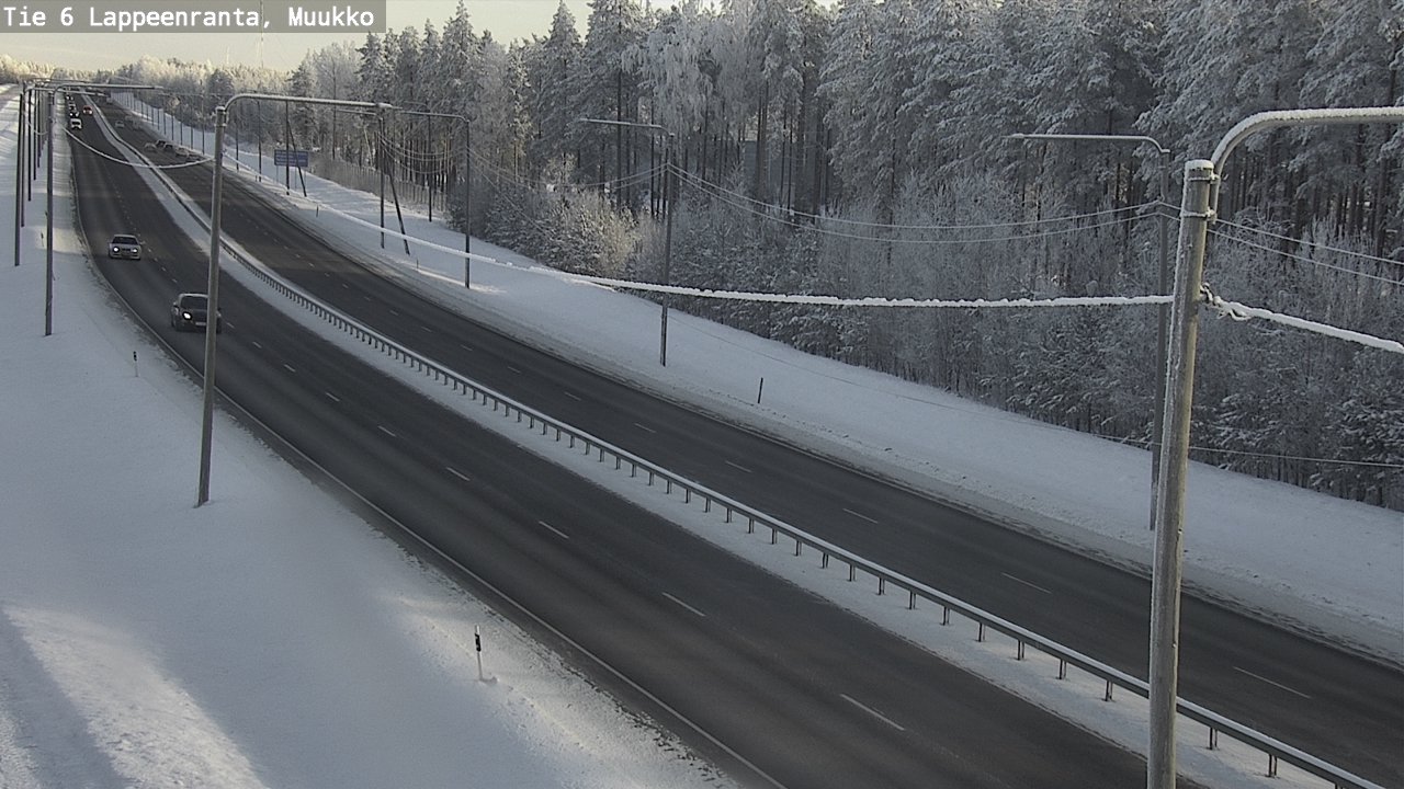 Weather Camera Image Väg 6 Villmanstrand, Muukko, Lappeenranta, Etelä-Karjala