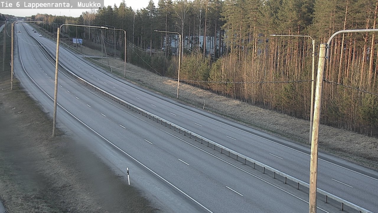 Weather Camera Image Väg 6 Villmanstrand, Muukko, Lappeenranta, Etelä-Karjala