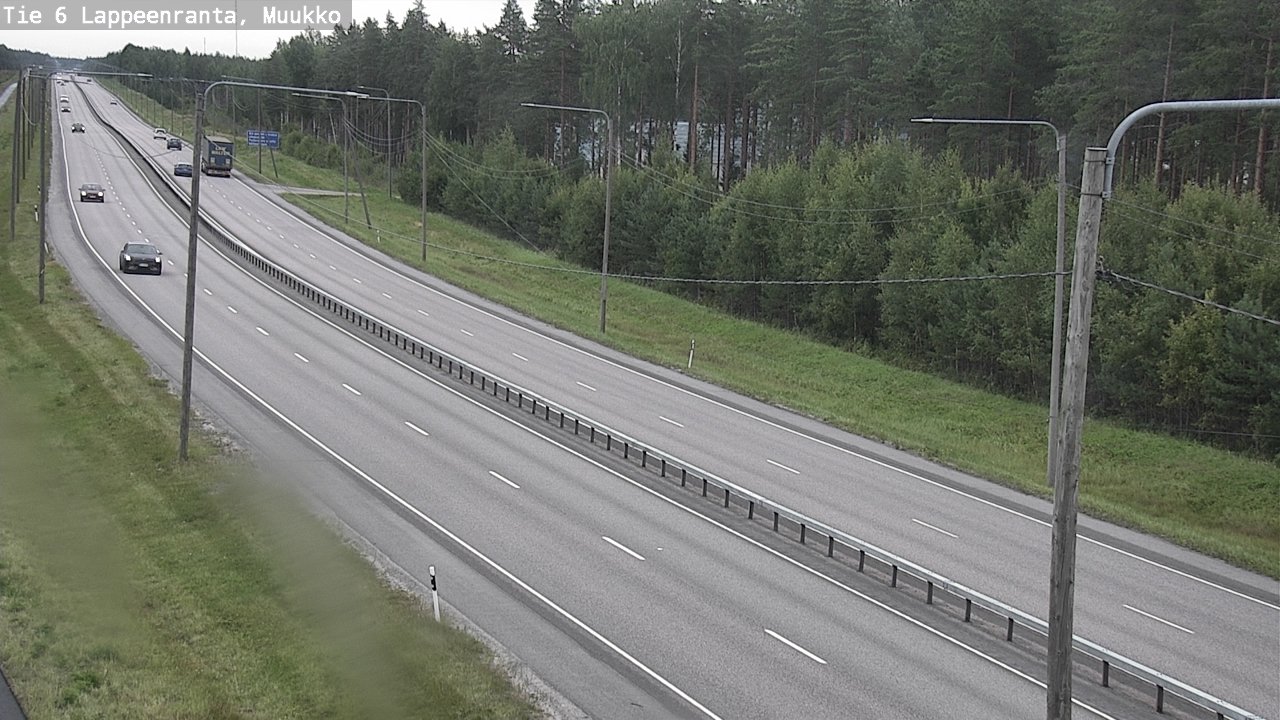 Weather Camera Image Road 6 Lappeenranta, Muukko, Lappeenranta, Etelä-Karjala