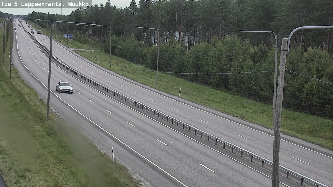 Weather Camera Image Road 6 Lappeenranta, Muukko, Lappeenranta, Etelä-Karjala