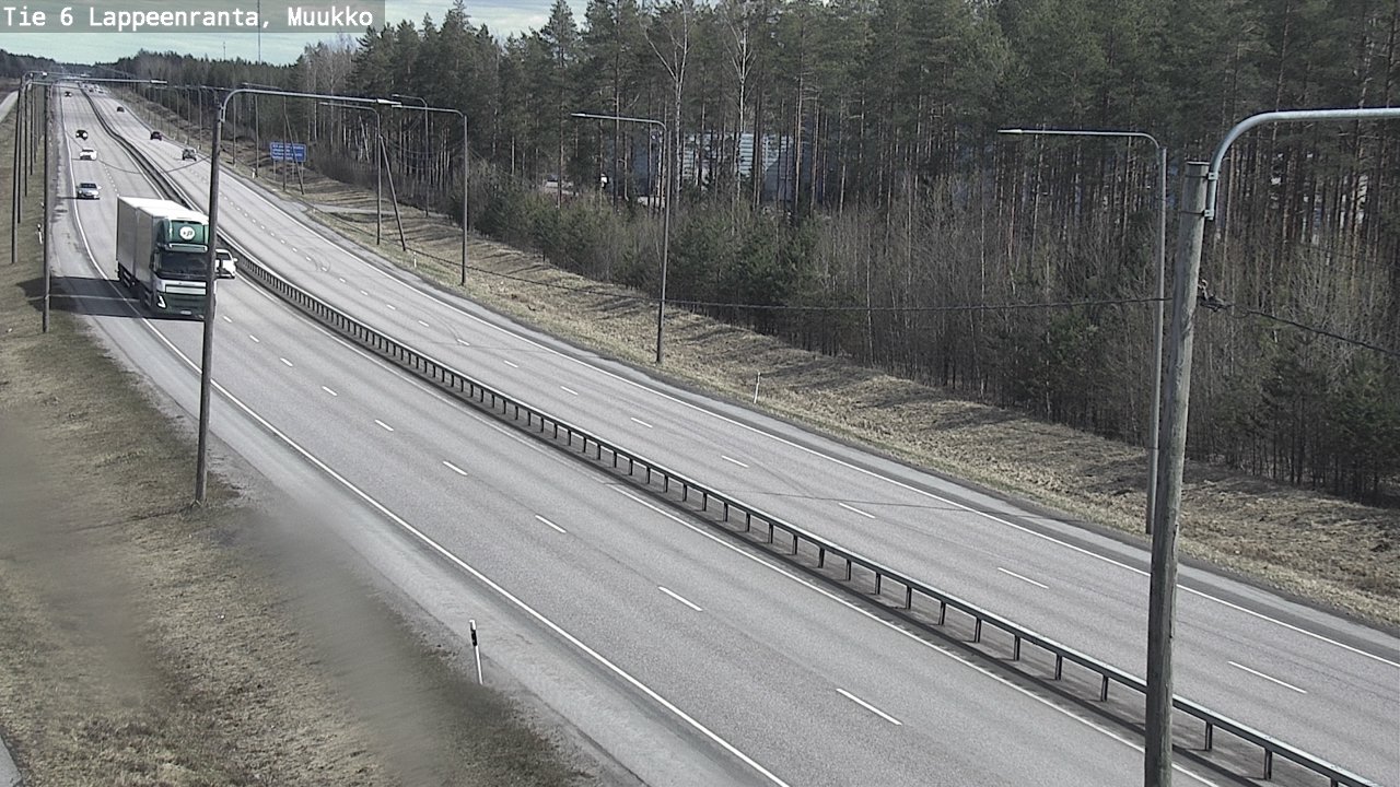 Weather Camera Image Väg 6 Villmanstrand, Muukko, Lappeenranta, Etelä-Karjala