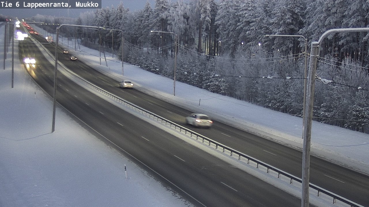 Weather Camera Image Road 6 Lappeenranta, Muukko, Lappeenranta, Etelä-Karjala