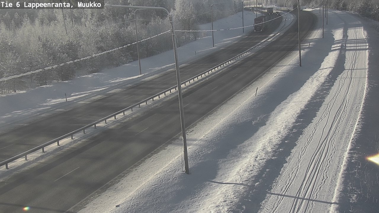 Weather Camera Image Road 6 Lappeenranta, Muukko, Lappeenranta, Etelä-Karjala