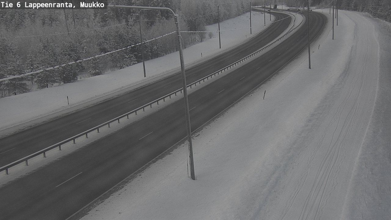 Weather Camera Image Road 6 Lappeenranta, Muukko, Lappeenranta, Etelä-Karjala