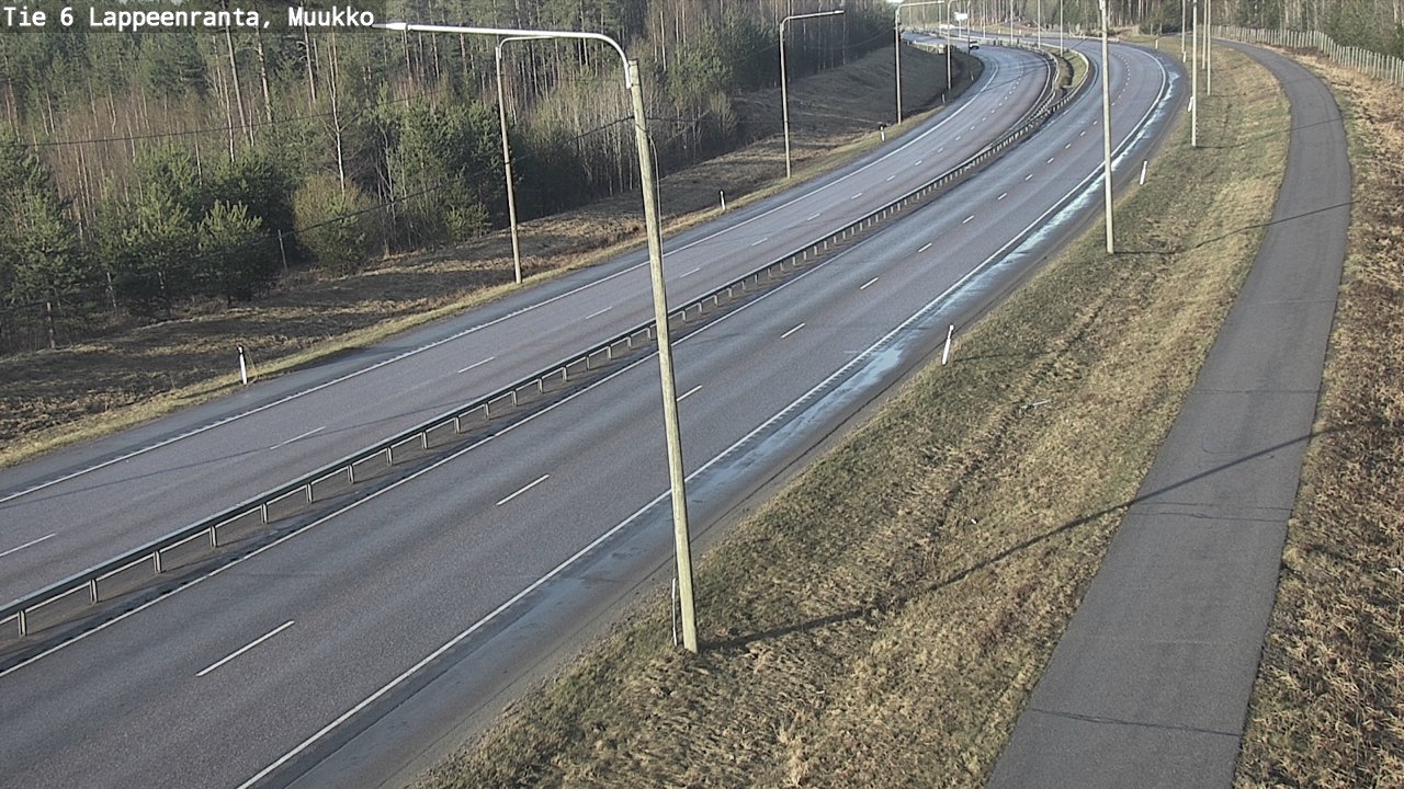 Weather Camera Image Väg 6 Villmanstrand, Muukko, Lappeenranta, Etelä-Karjala