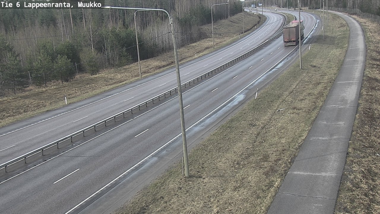 Weather Camera Image Väg 6 Villmanstrand, Muukko, Lappeenranta, Etelä-Karjala