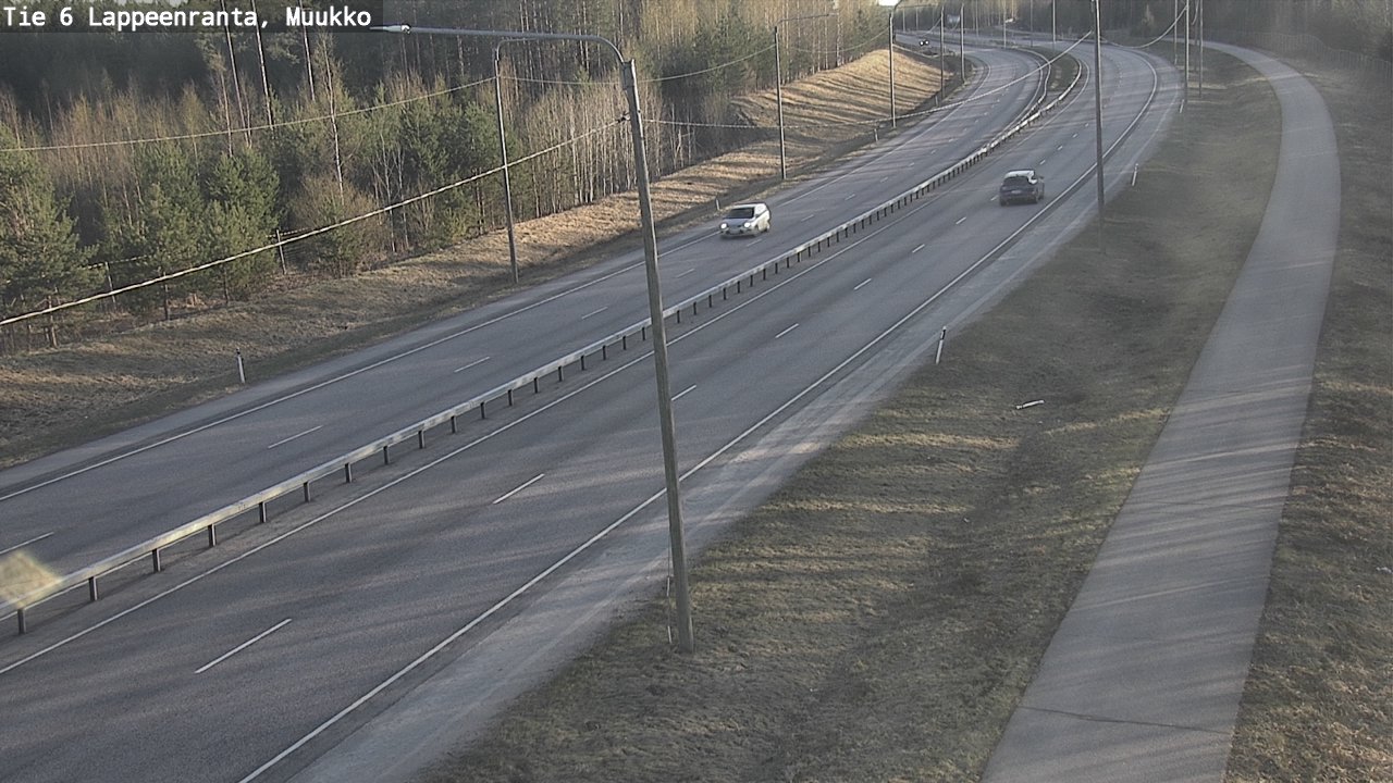 Weather Camera Image Väg 6 Villmanstrand, Muukko, Lappeenranta, Etelä-Karjala