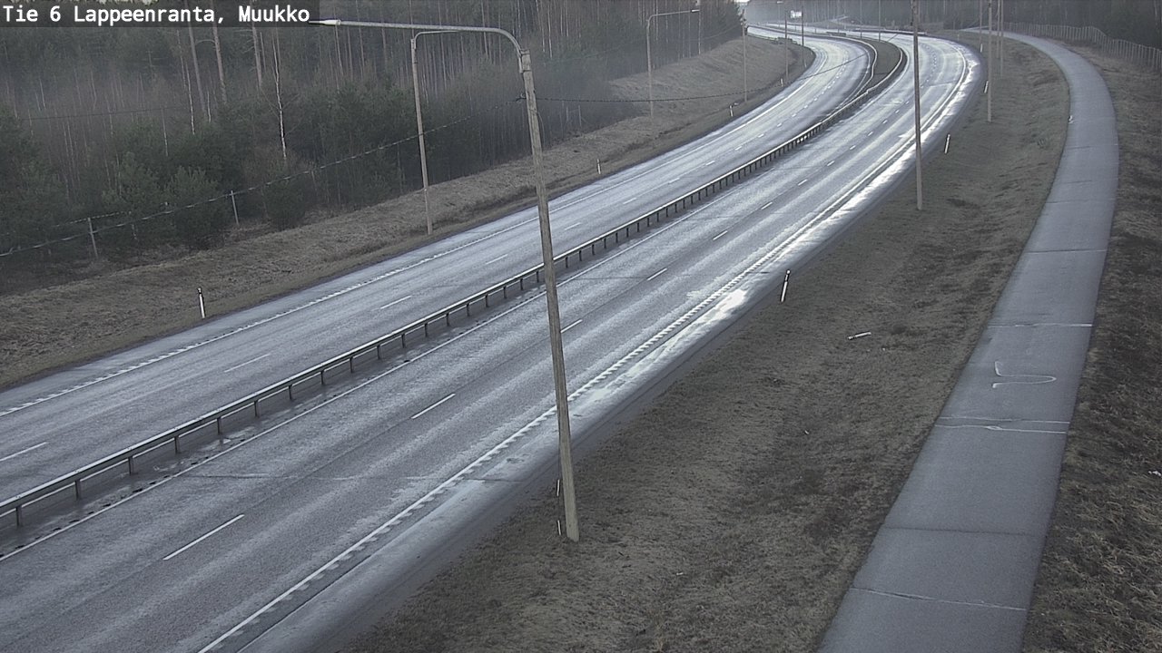 Weather Camera Image Väg 6 Villmanstrand, Muukko, Lappeenranta, Etelä-Karjala