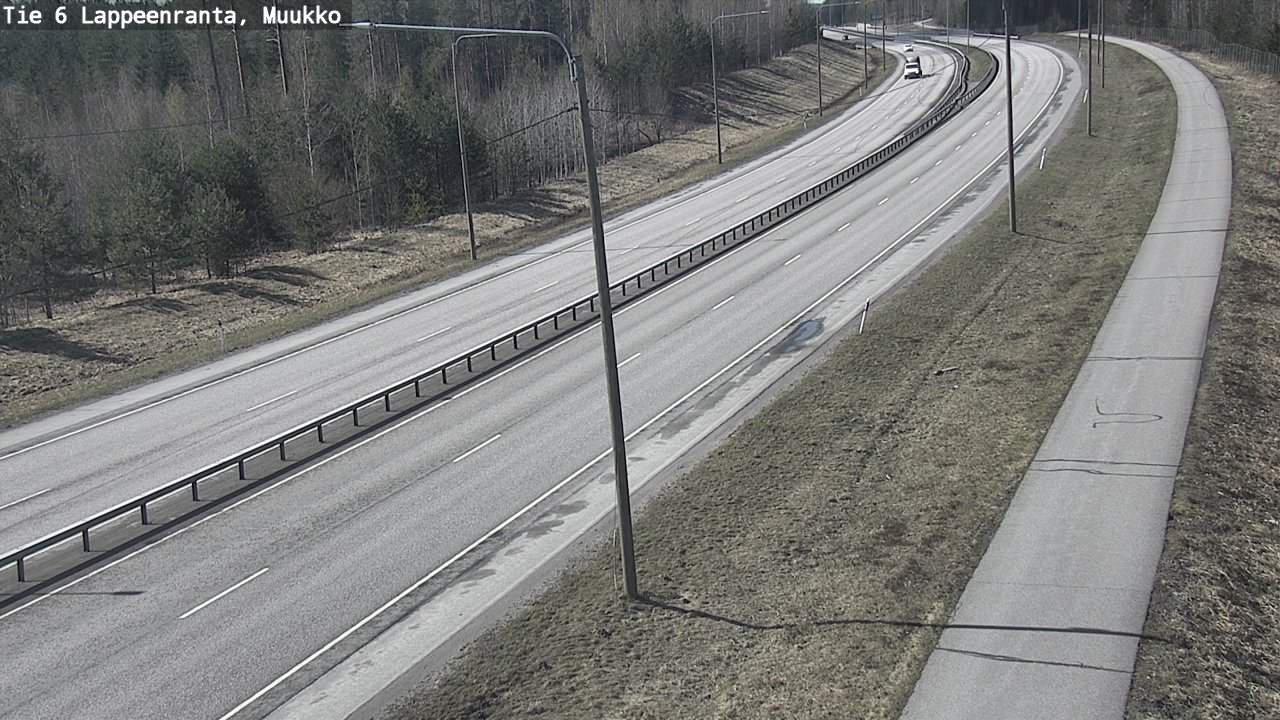 Weather Camera Image Väg 6 Villmanstrand, Muukko, Lappeenranta, Etelä-Karjala