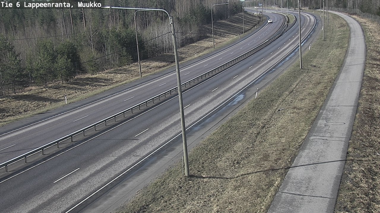 Weather Camera Image Väg 6 Villmanstrand, Muukko, Lappeenranta, Etelä-Karjala