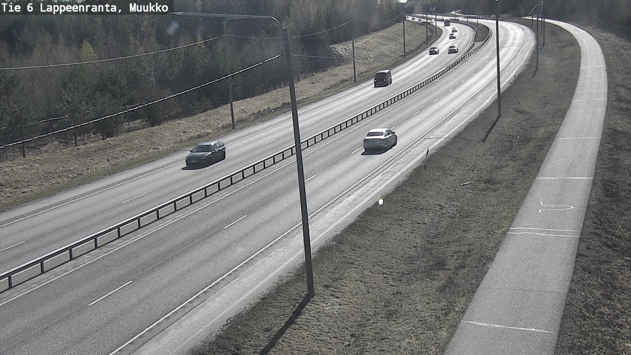 Weather Camera Image Väg 6 Villmanstrand, Muukko, Lappeenranta, Etelä-Karjala