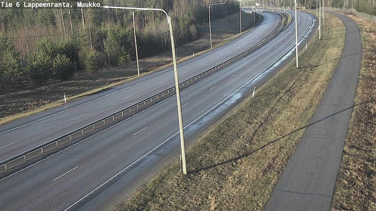 Weather Camera Image Väg 6 Villmanstrand, Muukko, Lappeenranta, Etelä-Karjala