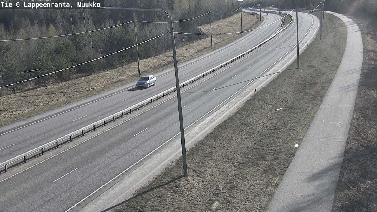 Weather Camera Image Väg 6 Villmanstrand, Muukko, Lappeenranta, Etelä-Karjala