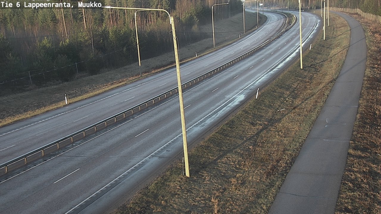 Weather Camera Image Väg 6 Villmanstrand, Muukko, Lappeenranta, Etelä-Karjala