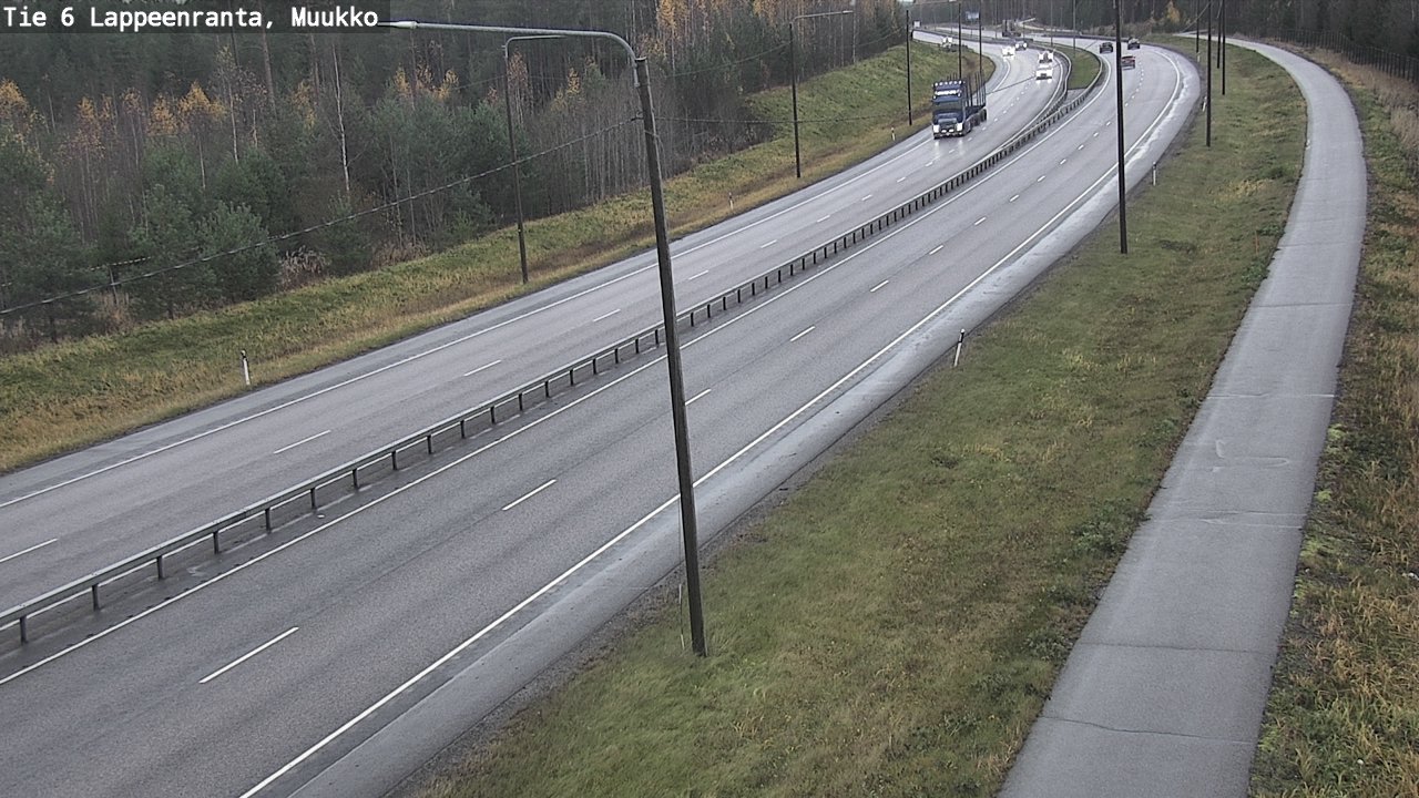 Weather Camera Image Road 6 Lappeenranta, Muukko, Lappeenranta, Etelä-Karjala