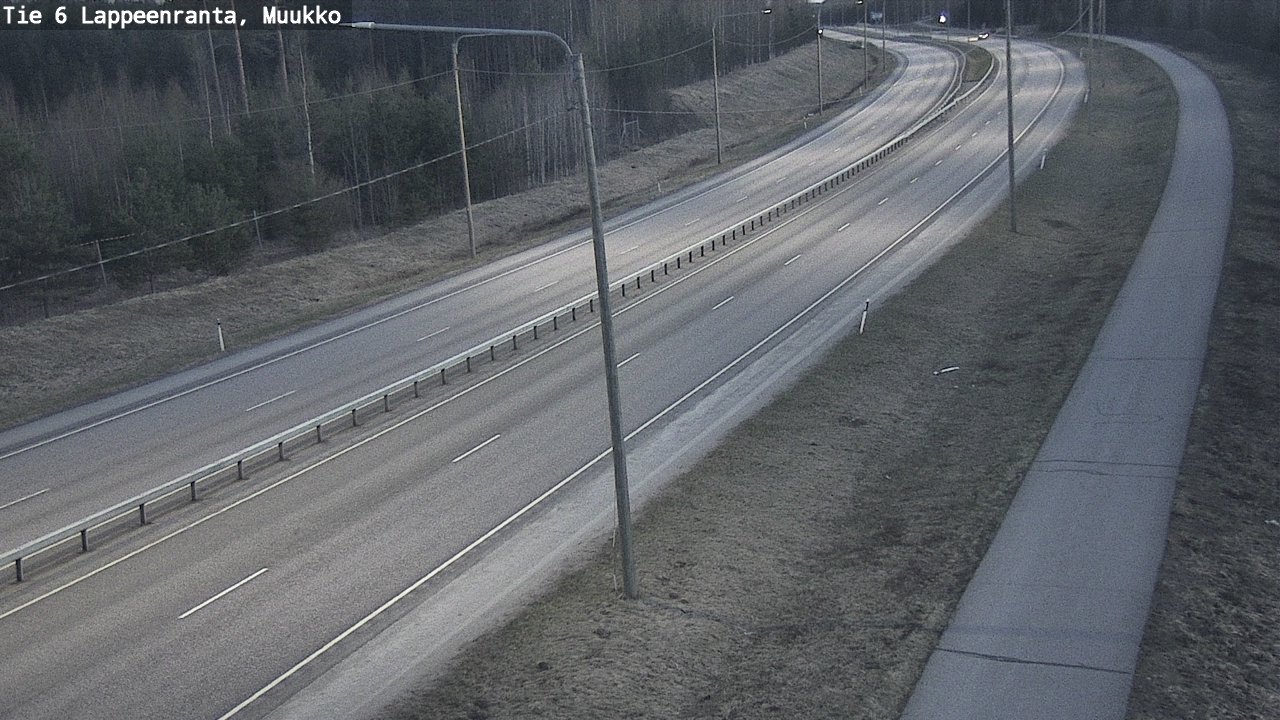Weather Camera Image Väg 6 Villmanstrand, Muukko, Lappeenranta, Etelä-Karjala