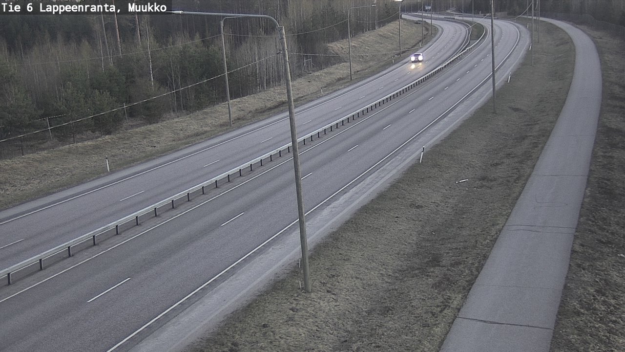Weather Camera Image Väg 6 Villmanstrand, Muukko, Lappeenranta, Etelä-Karjala