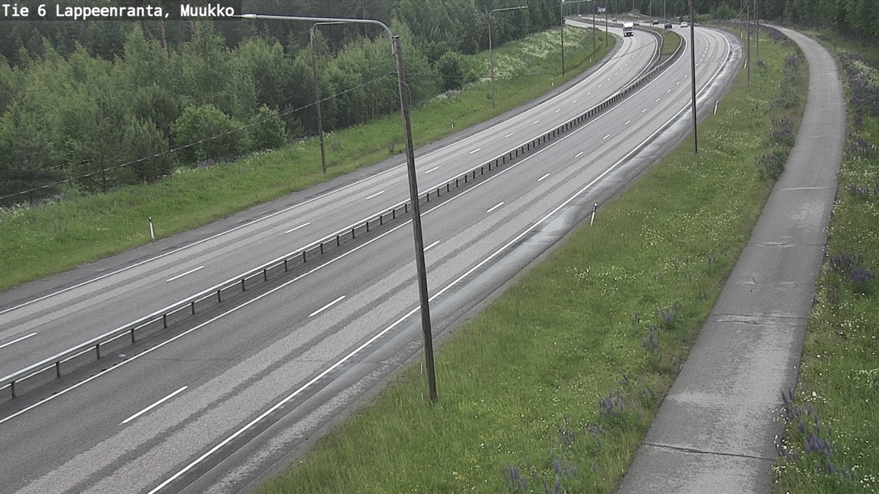 Weather Camera Image Väg 6 Villmanstrand, Muukko, Lappeenranta, Etelä-Karjala