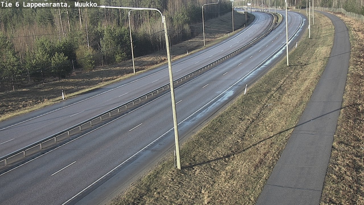 Weather Camera Image Väg 6 Villmanstrand, Muukko, Lappeenranta, Etelä-Karjala