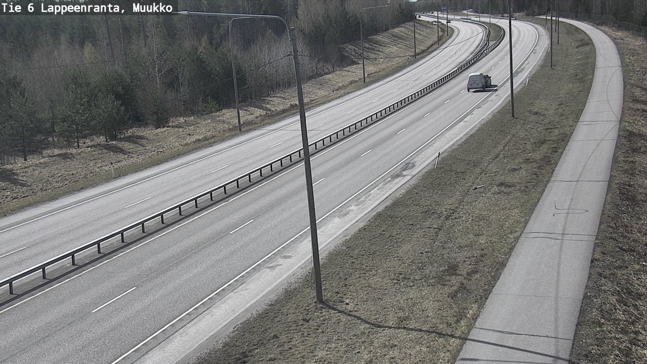 Weather Camera Image Väg 6 Villmanstrand, Muukko, Lappeenranta, Etelä-Karjala
