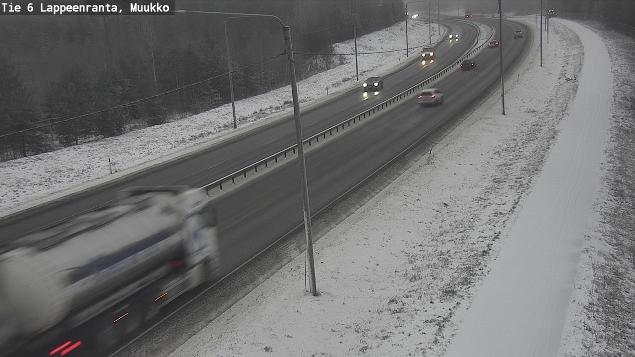 Weather Camera Image Road 6 Lappeenranta, Muukko, Lappeenranta, Etelä-Karjala