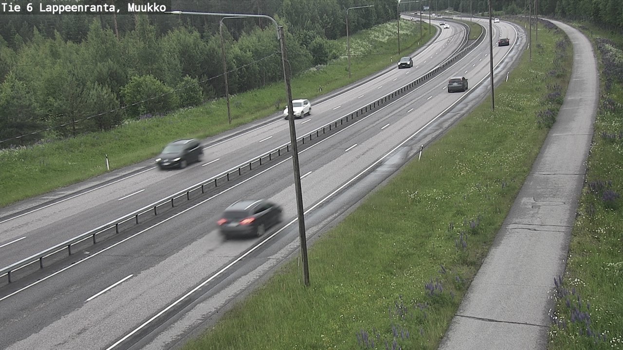 Weather Camera Image Väg 6 Villmanstrand, Muukko, Lappeenranta, Etelä-Karjala