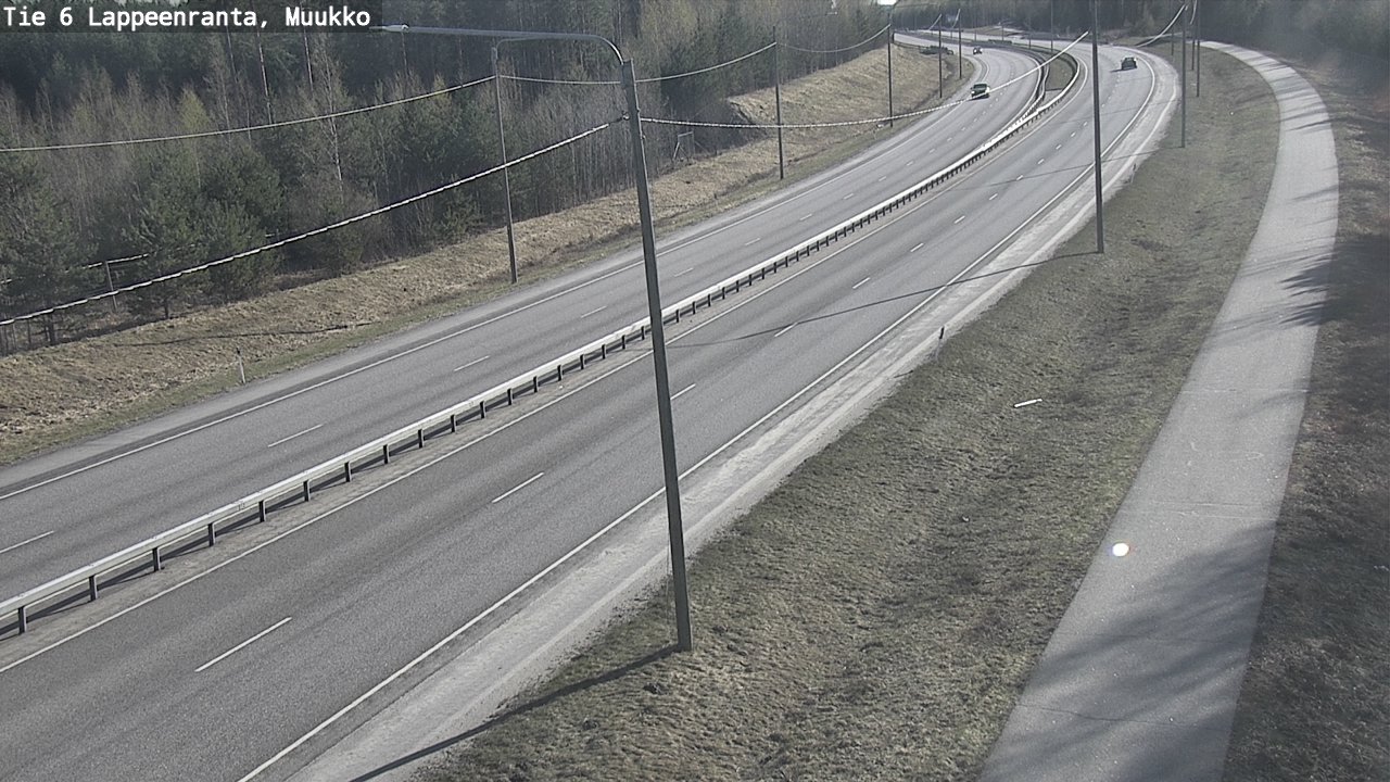 Weather Camera Image Väg 6 Villmanstrand, Muukko, Lappeenranta, Etelä-Karjala