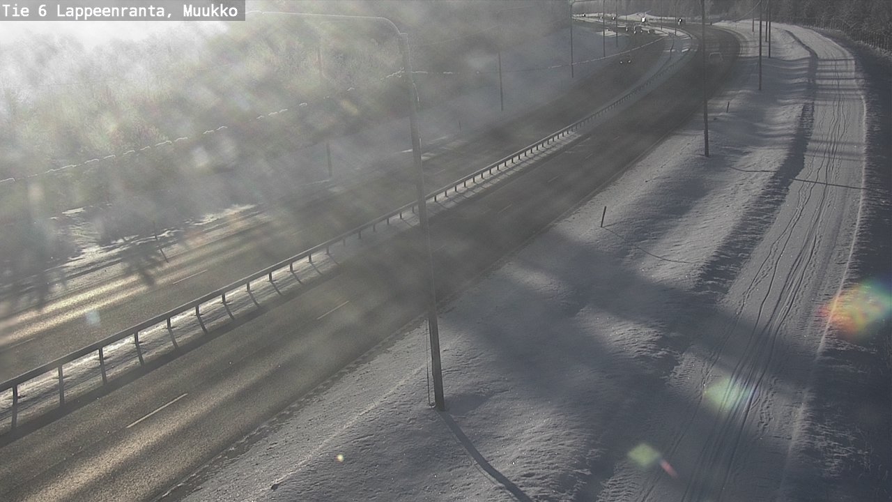 Weather Camera Image Väg 6 Villmanstrand, Muukko, Lappeenranta, Etelä-Karjala