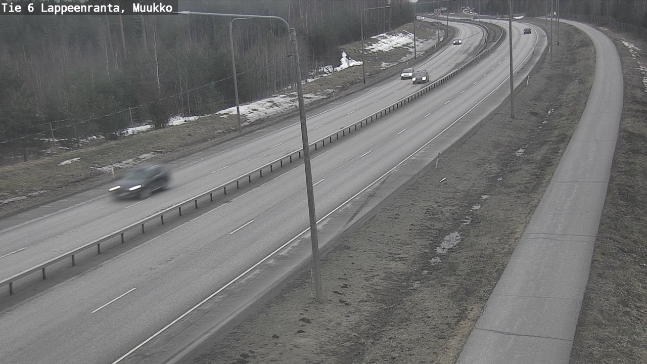 Weather Camera Image Väg 6 Villmanstrand, Muukko, Lappeenranta, Etelä-Karjala