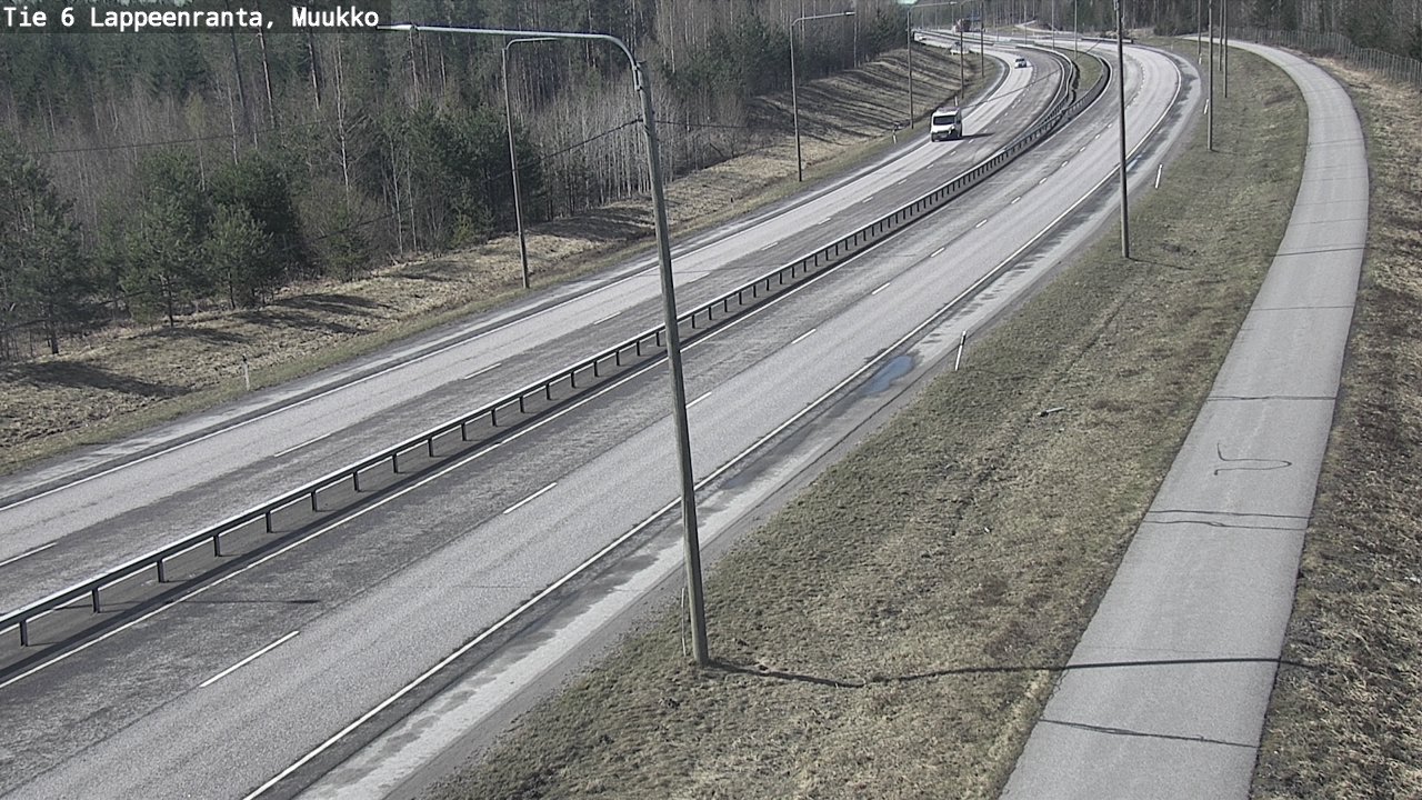 Weather Camera Image Väg 6 Villmanstrand, Muukko, Lappeenranta, Etelä-Karjala