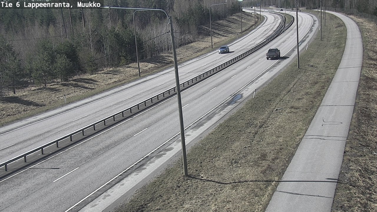 Weather Camera Image Väg 6 Villmanstrand, Muukko, Lappeenranta, Etelä-Karjala