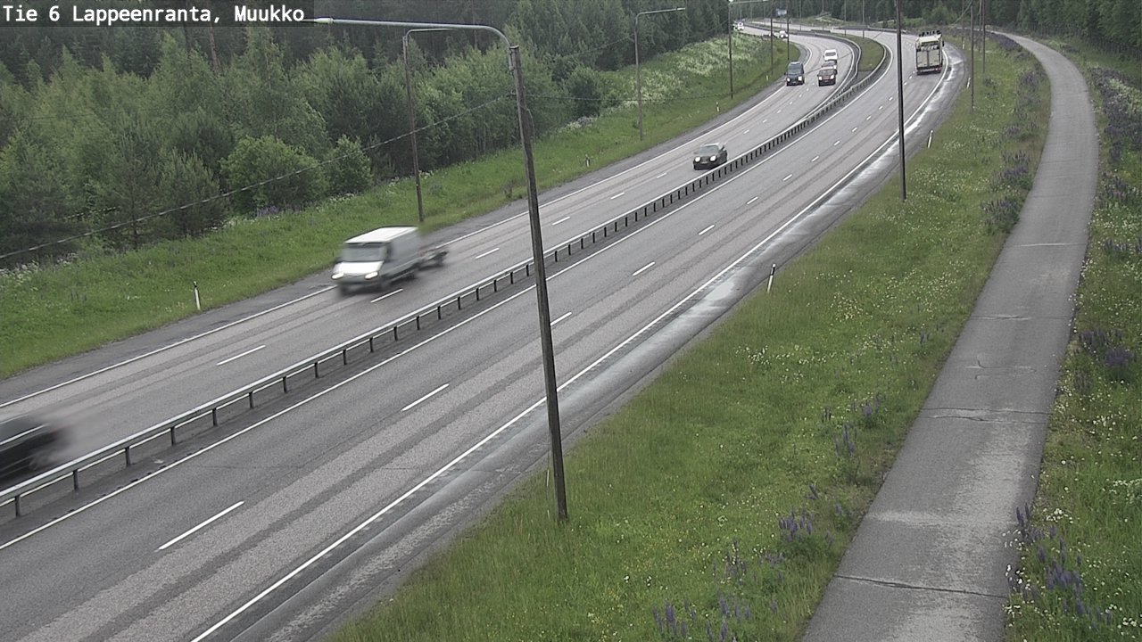 Weather Camera Image Väg 6 Villmanstrand, Muukko, Lappeenranta, Etelä-Karjala