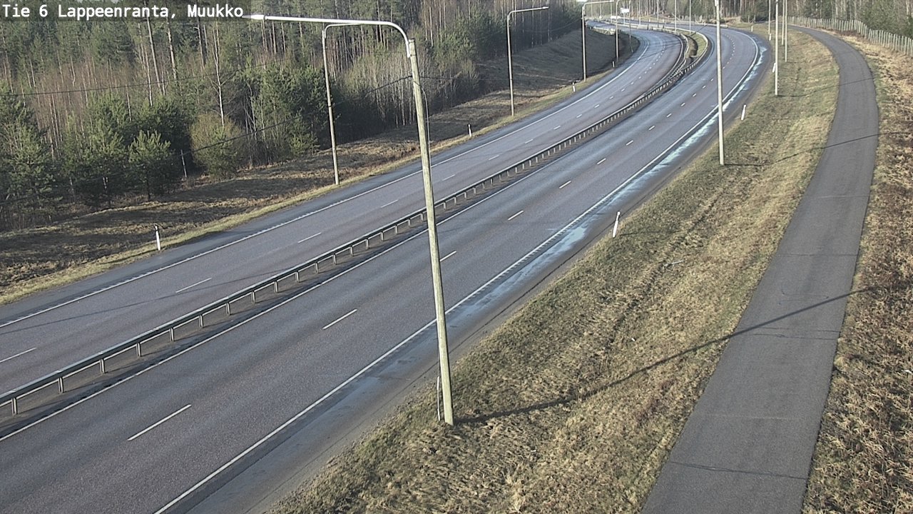Weather Camera Image Väg 6 Villmanstrand, Muukko, Lappeenranta, Etelä-Karjala