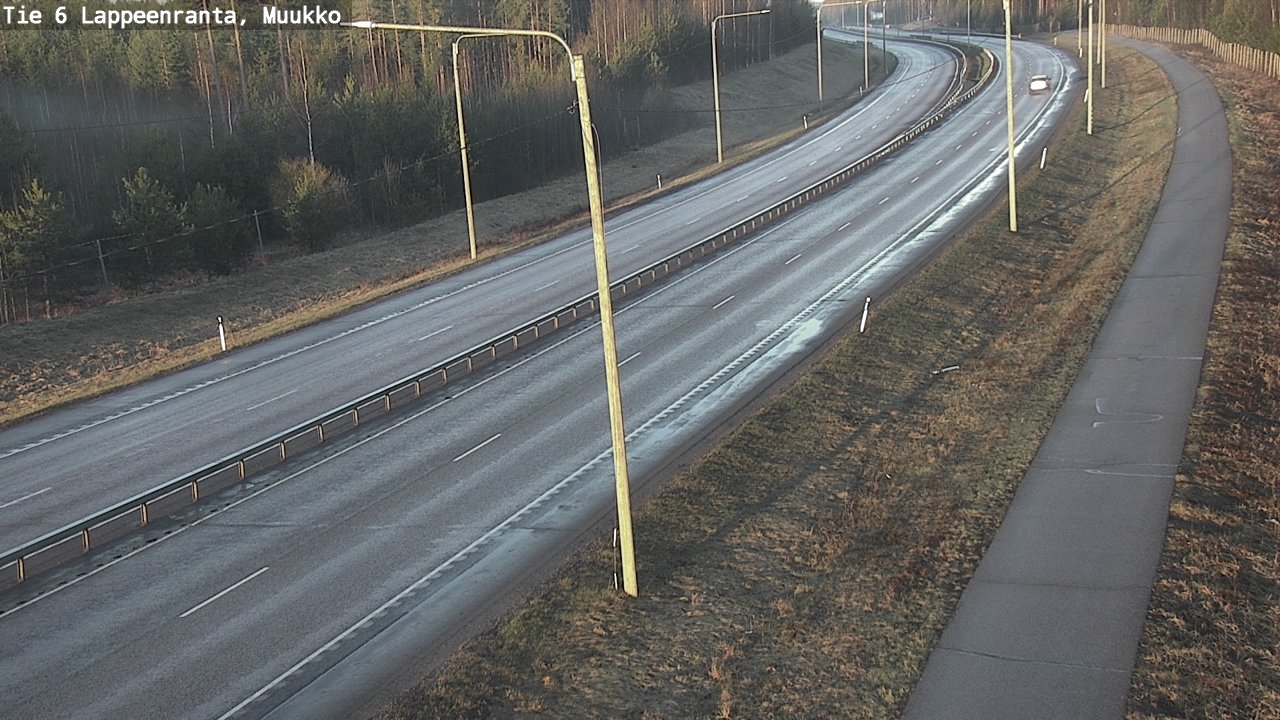 Weather Camera Image Väg 6 Villmanstrand, Muukko, Lappeenranta, Etelä-Karjala