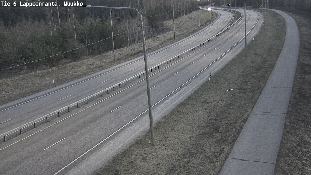 Weather Camera Image Väg 6 Villmanstrand, Muukko, Lappeenranta, Etelä-Karjala
