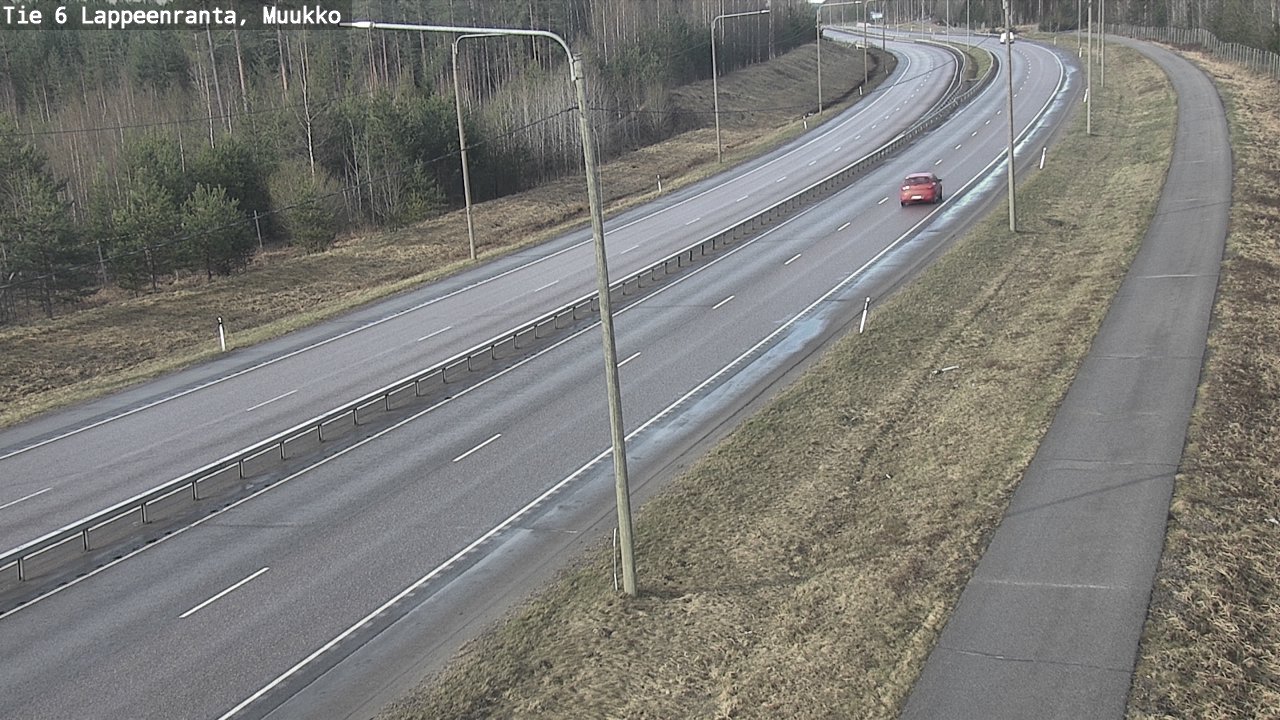 Weather Camera Image Väg 6 Villmanstrand, Muukko, Lappeenranta, Etelä-Karjala