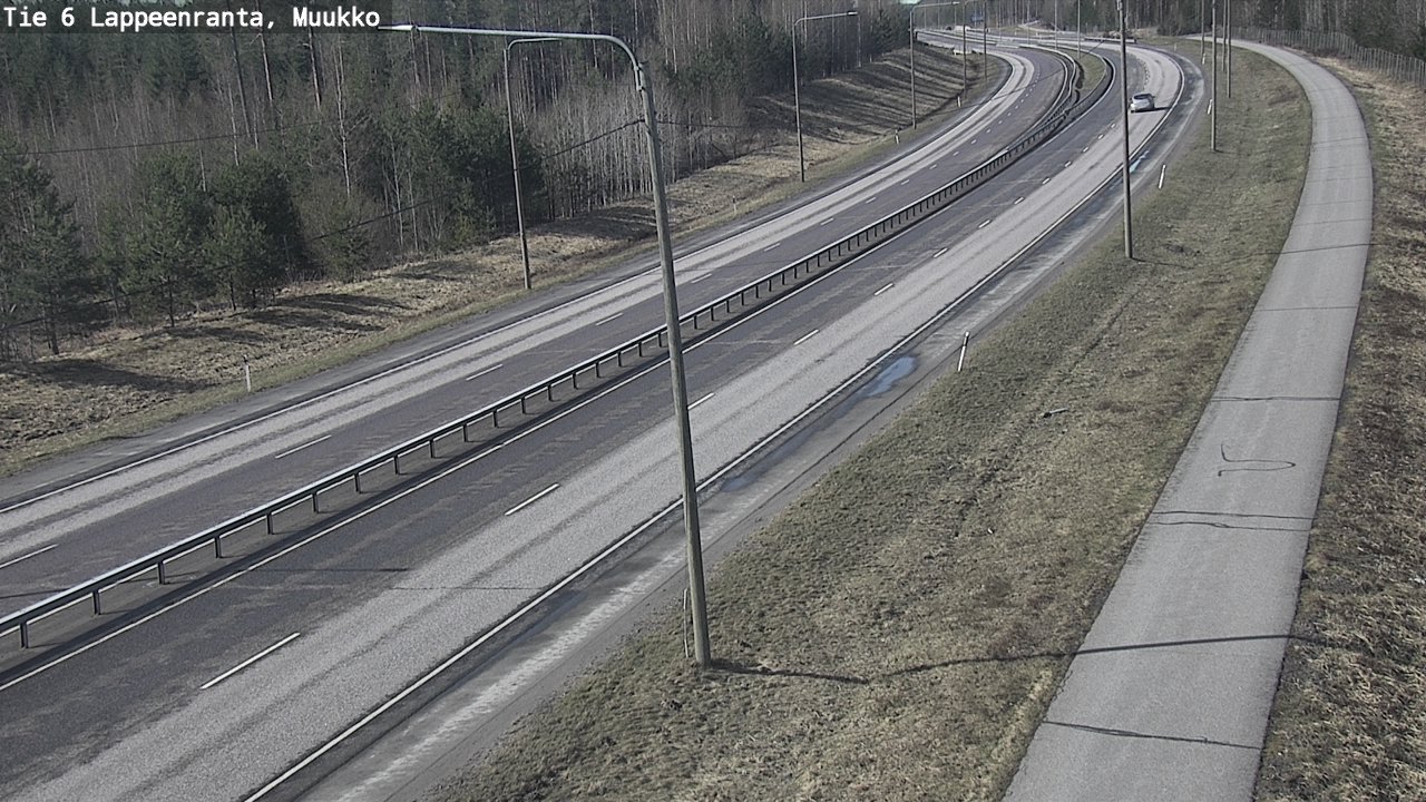 Weather Camera Image Väg 6 Villmanstrand, Muukko, Lappeenranta, Etelä-Karjala