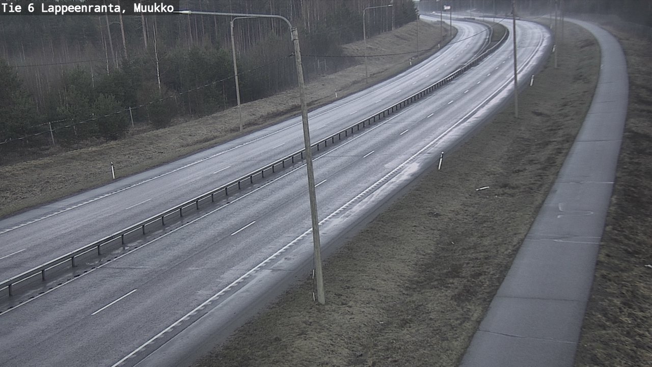 Weather Camera Image Väg 6 Villmanstrand, Muukko, Lappeenranta, Etelä-Karjala