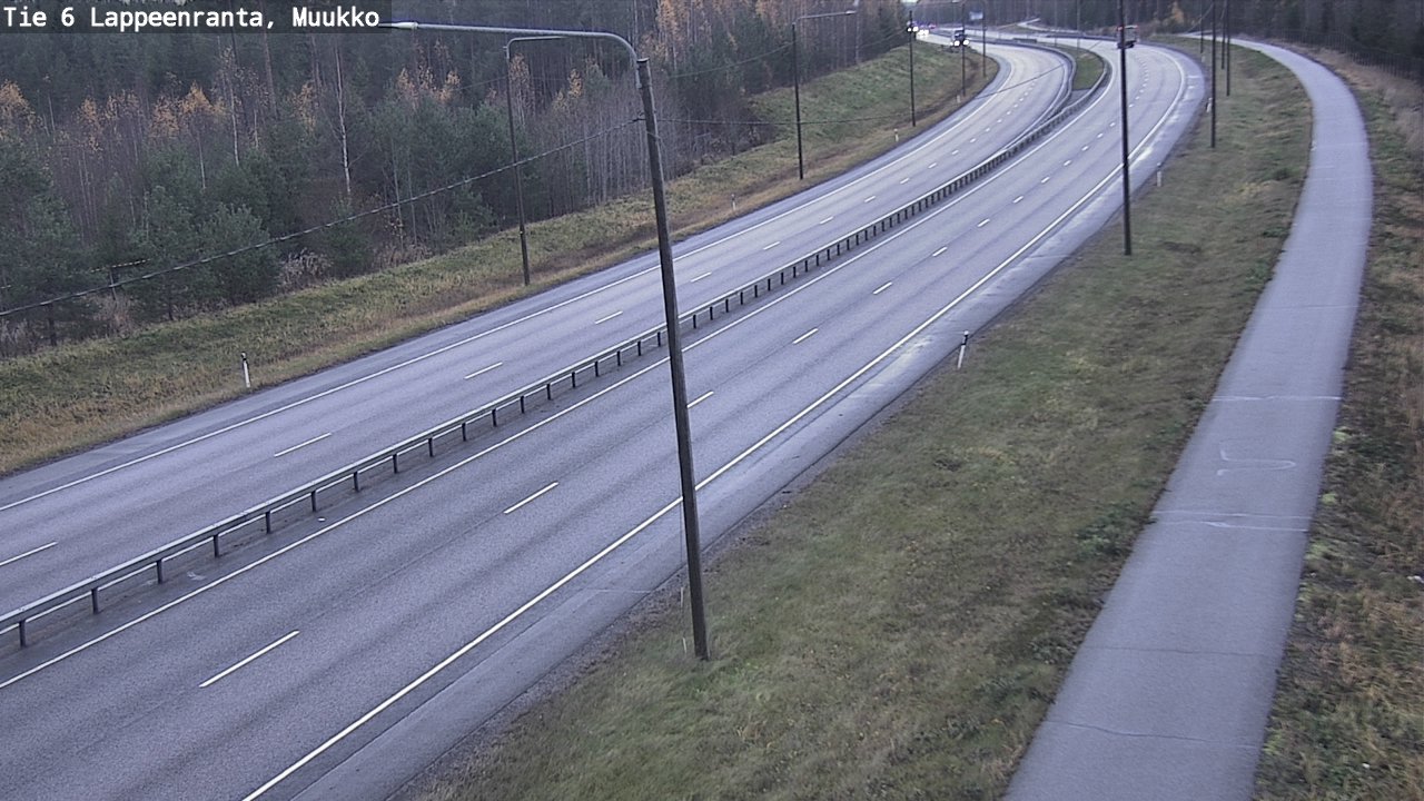 Weather Camera Image Road 6 Lappeenranta, Muukko, Lappeenranta, Etelä-Karjala